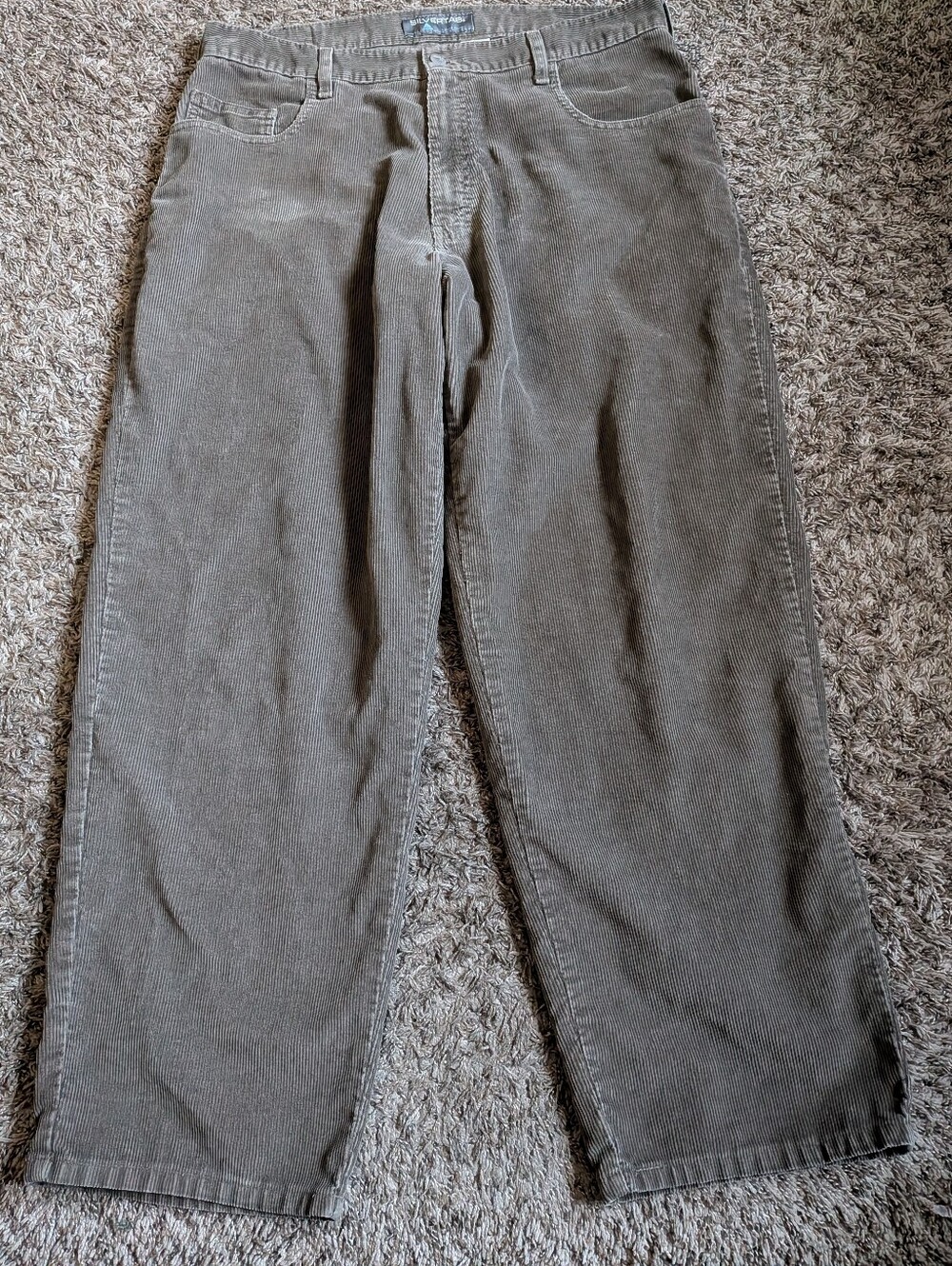 Levi's SilverTab Baggy Fit Brown Corduroy 2001 Cotton Pants Men's 36x30